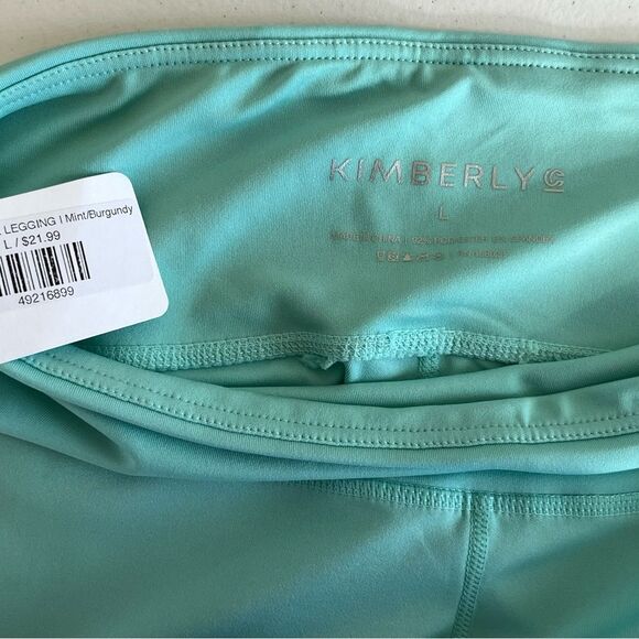 NWT Kimberly C Tri-Color Performance Sheer Panel Leggings Size L #284 - Picture 11 of 11